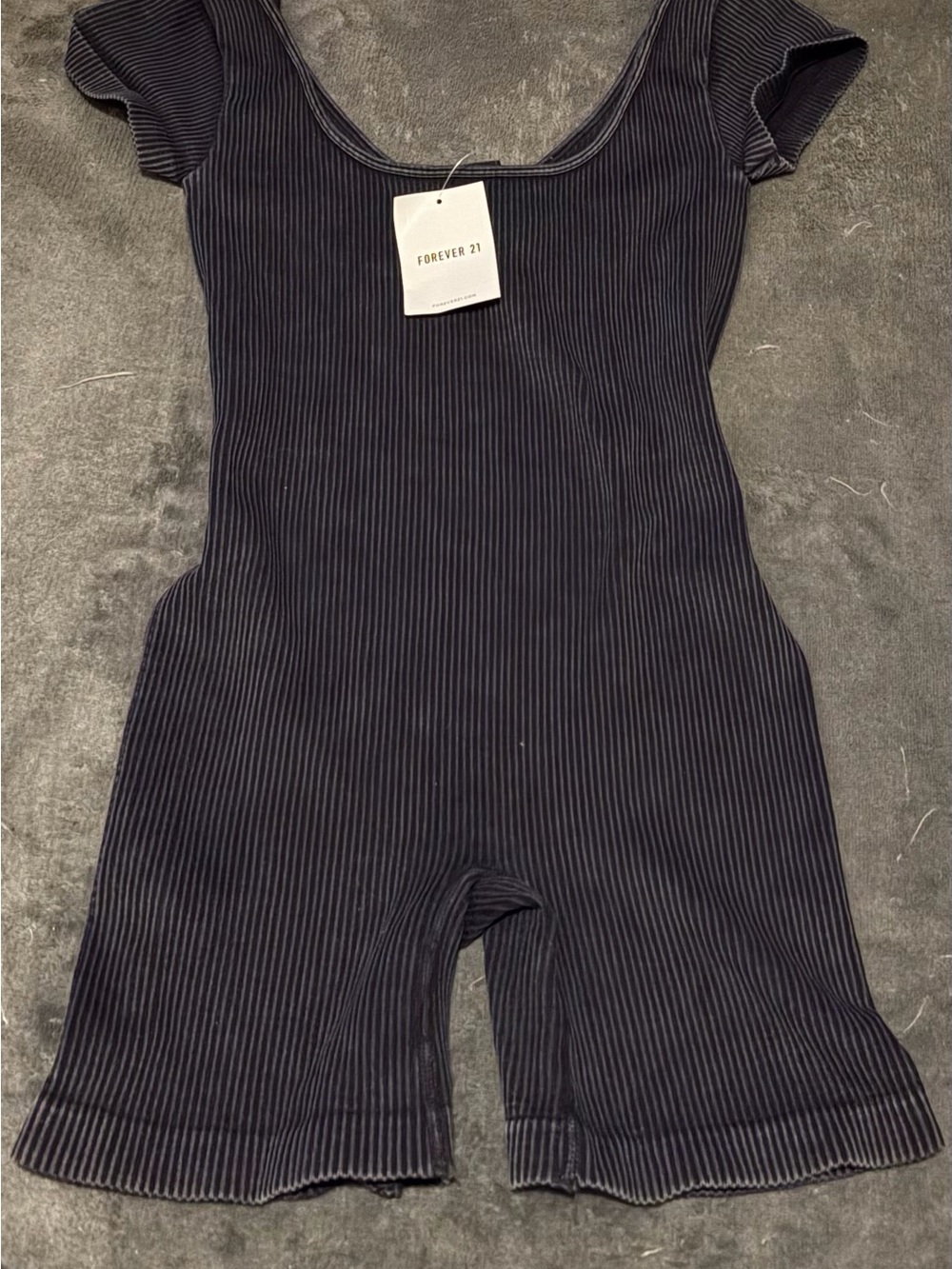 Forever 21 Black Ribbed Kids One-Piece Bodysuit